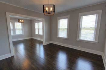 A room with wooden floors at The Packard, West Hartford, Connecticut